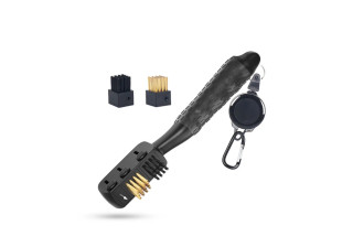 Щітка для чищення ключок для гольфу MARKSON GolfBrush з карабіном, чорна