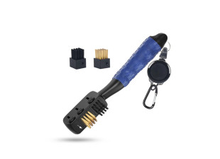 Щітка для чищення ключок для гольфу MARKSON GolfBrush з карабіном, синя