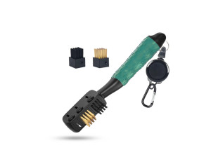 Щітка для чищення ключок для гольфу MARKSON GolfBrush з карабіном, зелена