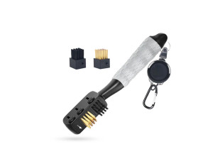 Щітка для чищення ключок для гольфу MARKSON GolfBrush з карабіном, біла