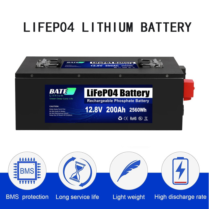 Акумулятор Bate LFP12200 12V 200Аh 2560Wh LiFePO4