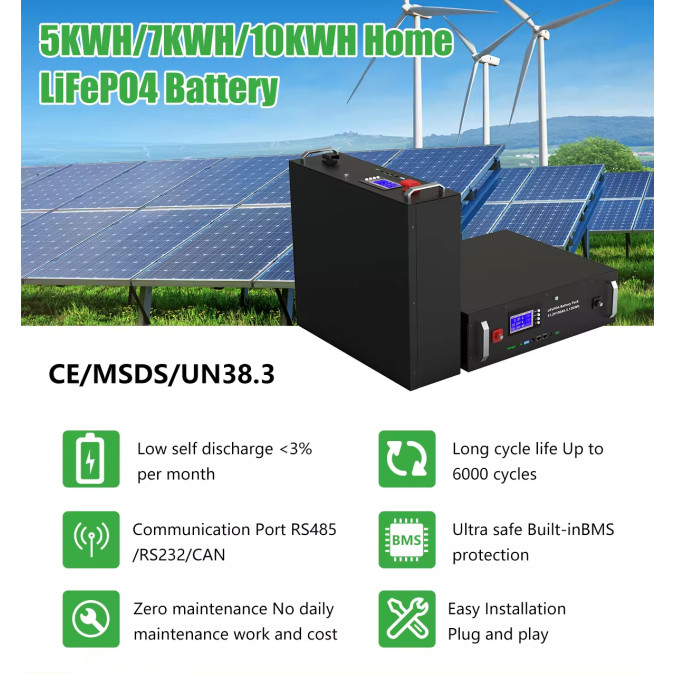 Акумулятор CERRNNS LFP48100P 48V 100Аh 5120Wh LiFePO4