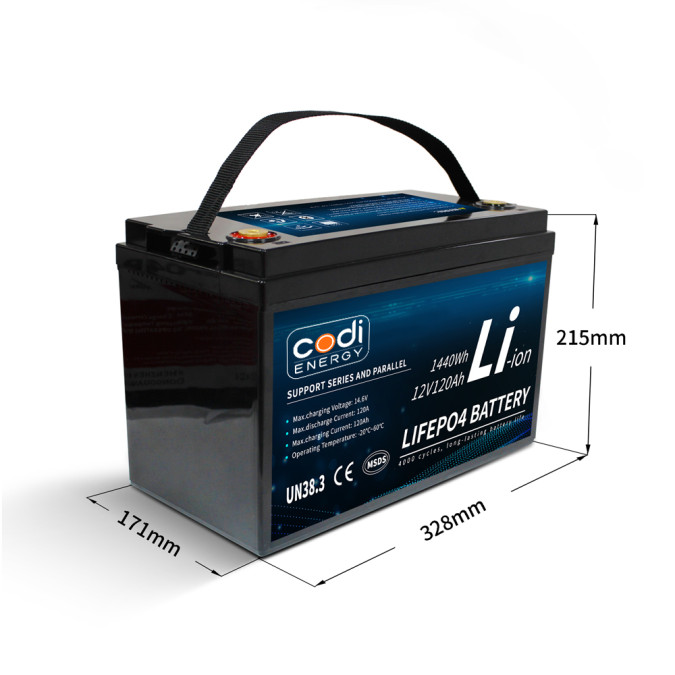 Акумулятор CODI LFP12120 12V 120Аh 1536Wh LiFePO4