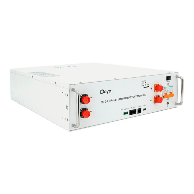 Комплект автономного живлення DEYE - інвертор Deye SUN-6K-SG05LP1-EU 48V 6000W MPPT + акумулятор DEYE SE-G5.1 Pro-B 51.2V 100Ah 5120Wh LiFePO4
