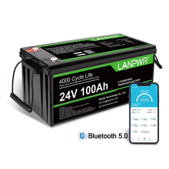 Акумулятор LanPWR 24V 100Аh 2560Wh LiFePO4 + Bluetooth