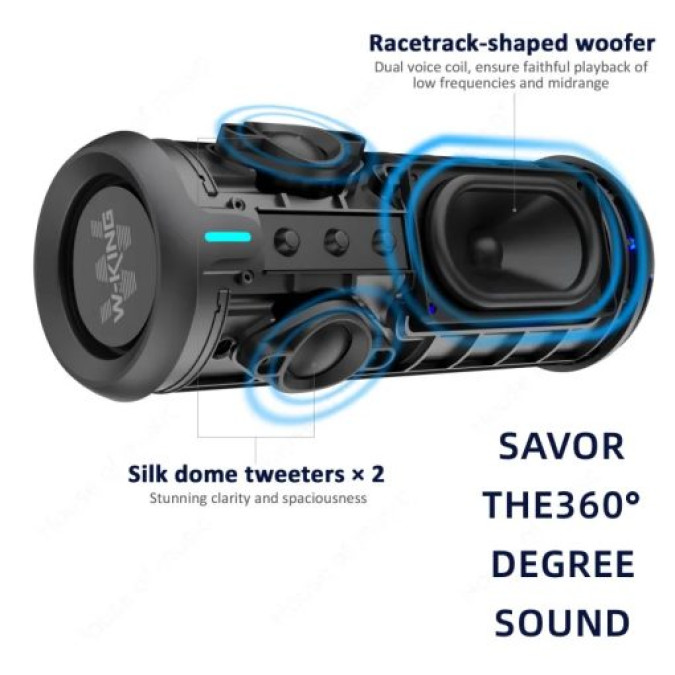 Портативна акустика W-KING D320 40W, чорна
