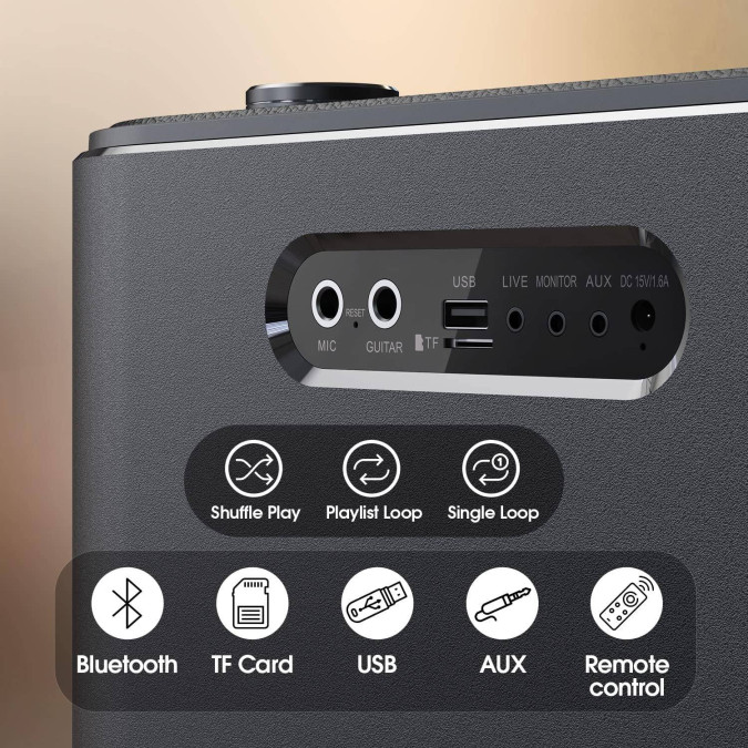 Портативна акустика W-KING H10 120W, чорна