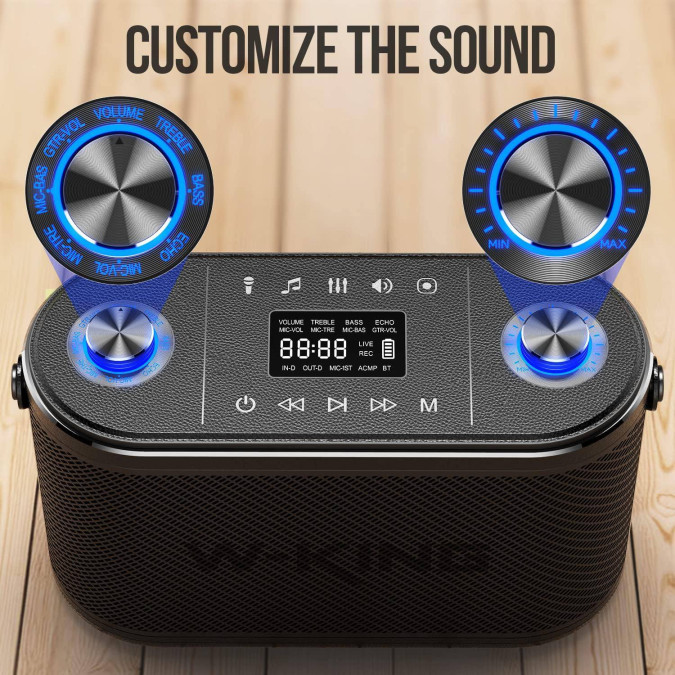 Портативна акустика W-KING H10 120W, чорна