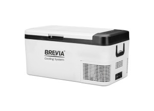 Холодильник автомобільний Brevia 18л 22200 60W, білий/чорний