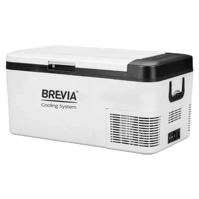 Холодильник автомобільний Brevia 18л 22200 60W, білий/чорний