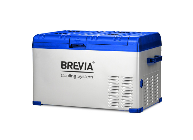Холодильник автомобільний Brevia 30л (компресор LG) 22415 60W, білий/синій
