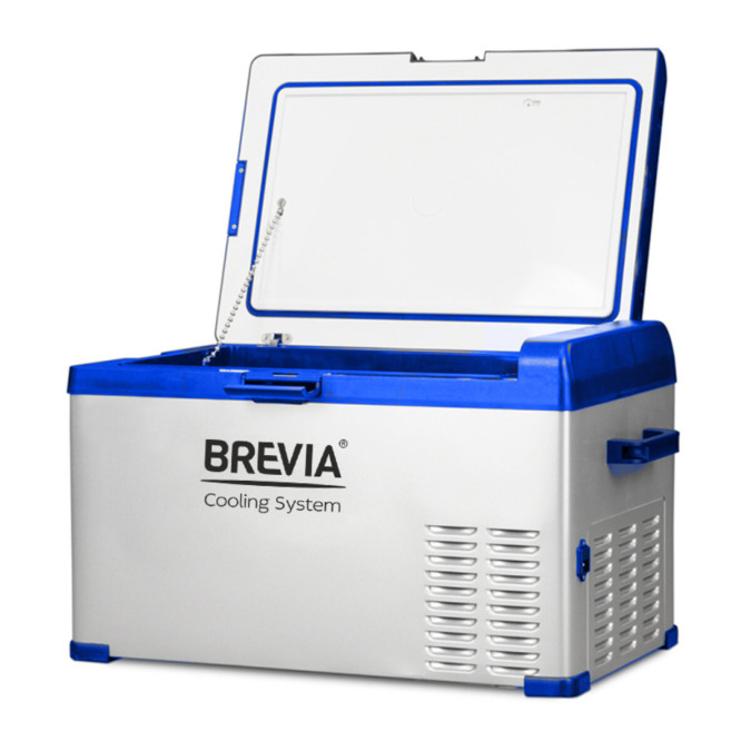 Холодильник автомобільний Brevia 30л (компресор LG) 22415 60W, білий/синій