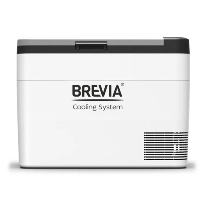 Холодильник автомобільний Brevia 35л двокамерний 22220 60W, білий/чорний