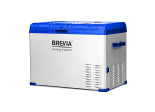 Холодильник автомобільний Brevia 40л (компресор LG) 22425 60W, білий/синій