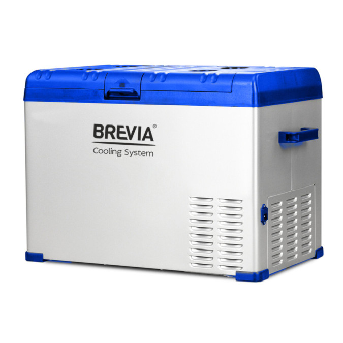 Холодильник автомобільний Brevia 40л (компресор LG) 22425 60W, білий/синій