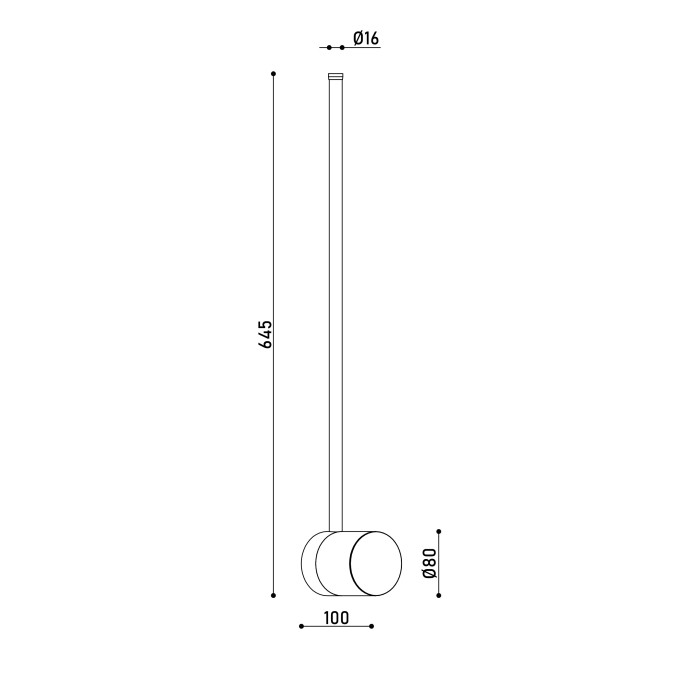 Бра KLOODI DECO WA-STICK 60 3K BK