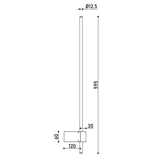 Бра KLOODI DECO WA-GALA SQ595 3K BK/GD