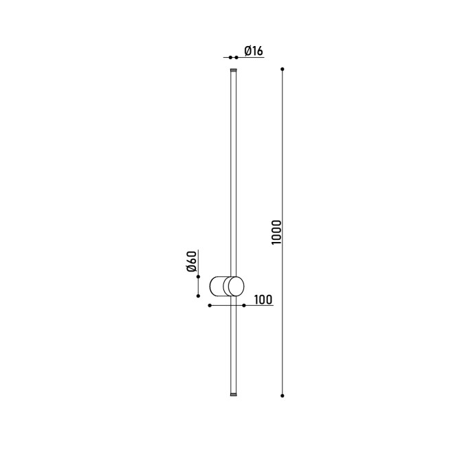 Бра KLOODI DECO WA-STICK 100 3K BK