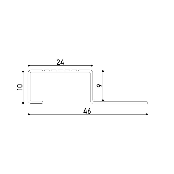 Декоративний профіль для плитки MARKSON SST SB022 25x10 SL-BR, срібло-браш