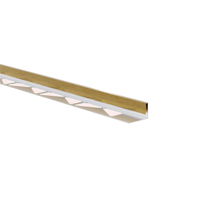Декоративний профіль для плитки MARKSON SST SBP019 3x10 GD-BR, золото-браш