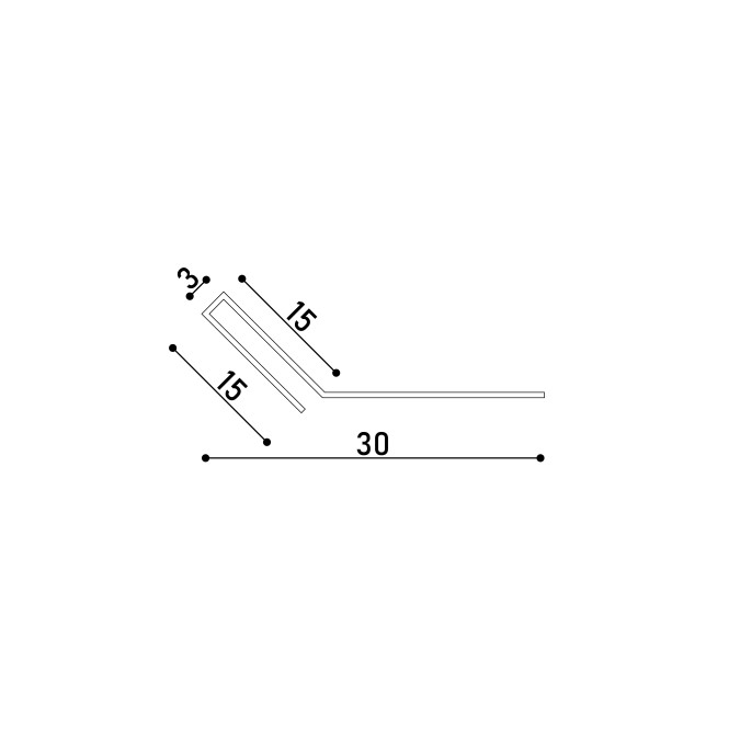 Декоративний профіль для плитки MARKSON SST SBP 14.5x3 BK-BR, чорний-браш