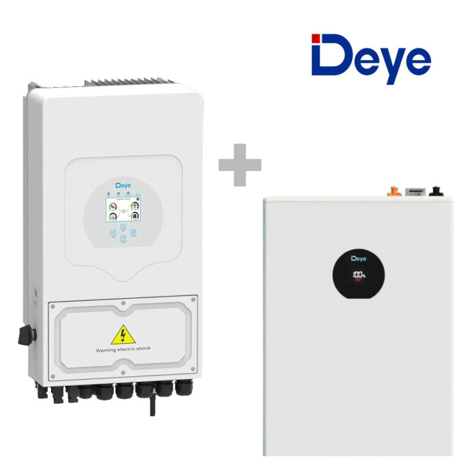 Комплект автономного живлення DEYE - інвертор Deye SUN-6K-SG05LP1-EU 48V 6000W MPPT + акумулятор DEYE SE-F5 Pro-C 51.2V 100Ah 5120Wh LiFePO4
