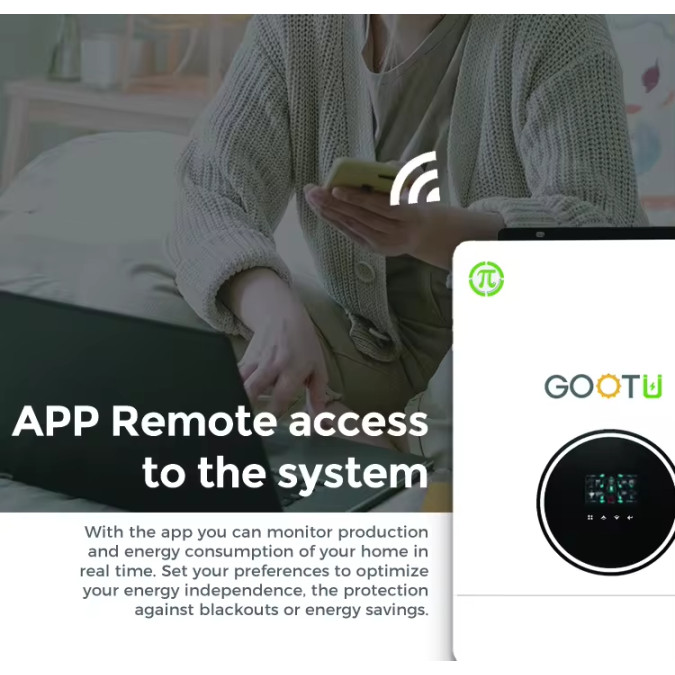 Гібридний інвертор GOOTU JSN-H48102E160-D 10200W 160A MPPT + модуль Wi-Fi