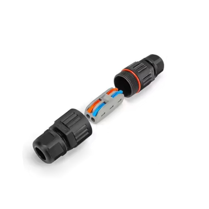 Клемний блок швидкого монтажу MARKSON SPL-2 IP68 на 2 проводи (0.08-2.5(4.0)мм²), чорний