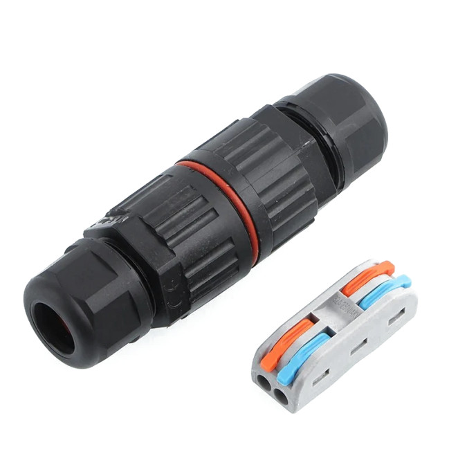 Клемний блок швидкого монтажу MARKSON SPL-2 IP68 на 2 проводи (0.08-2.5(4.0)мм²), чорний