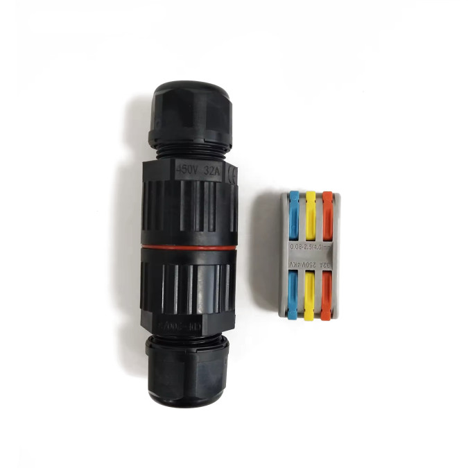 Клемний блок швидкого монтажу MARKSON SPL-3 IP68 на 3 проводи (0.08-2.5(4.0)мм²), чорний