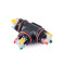 Клемний блок швидкого монтажу MARKSON SPL-T 3P IP68 на 3 проводи (0.08-2.5(4.0)мм²), чорний