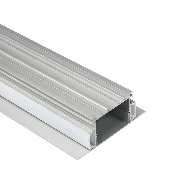 LED профіль накладний KLOODI KLP006_2 з відсіком для блоку та розсіювачем PC, 2м