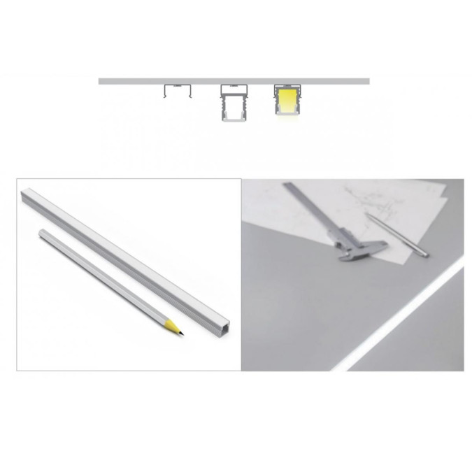 LED профіль підвісний з розсіювачем PC KLOODI KLP0809_2, 2м 