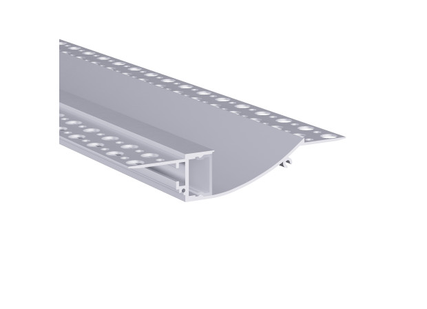 LED профіль врізний під шпаклівку з розсіювачем PC KLOODI KLP082_3 WH, 3м 