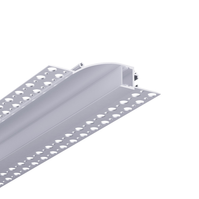 LED профіль врізний під шпаклівку з розсіювачем PC KLOODI KLP082_3 WH, 3м 