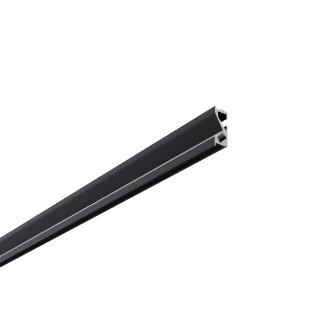 LED профіль меблевий з розсіювачем PC KLOODI KLP2009_3 BK, 3м