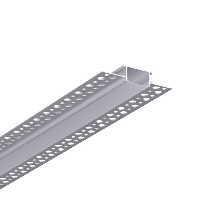 LED профіль врізний під шпаклівку з розсіювачем PC KLOODI KLP2110TR 3, 3м