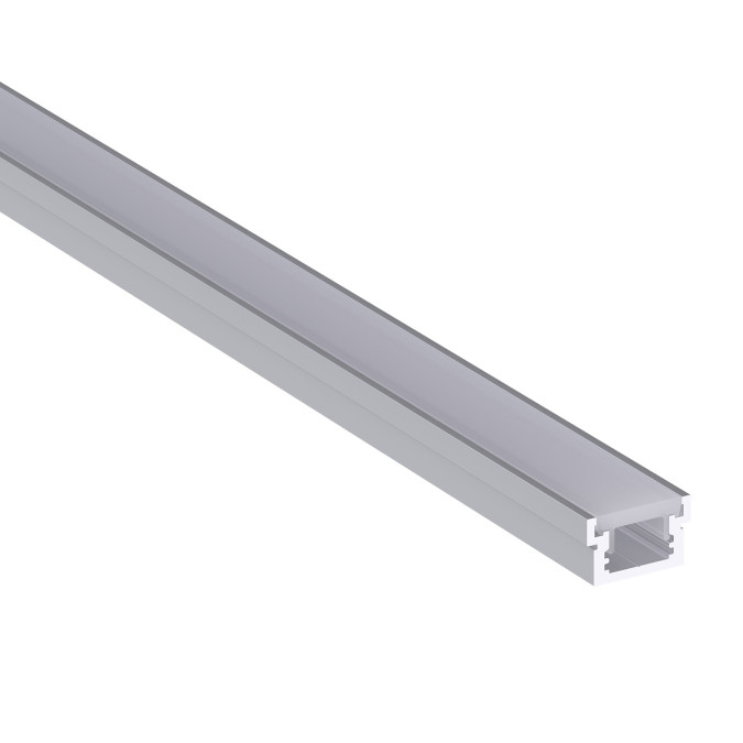 LED профіль алюмінієвий підлоговий з розсіювачем PC KLOODI KLP2213_2, 2м