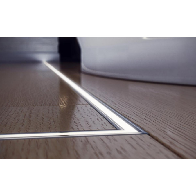 LED профіль алюмінієвий підлоговий з розсіювачем PC KLOODI KLP2213_2, 2м