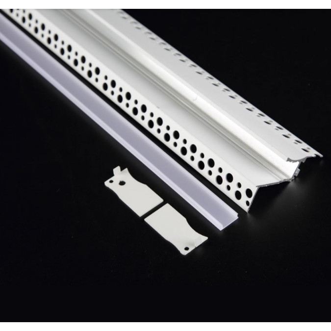 LED профіль врізний з розсіювачем PC KLOODI KLP4062T_ 3, ефект "тіньового шва", 3м 