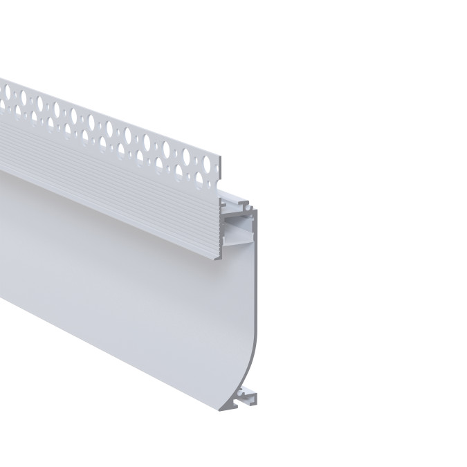 LED профіль "прихований плінтус" під шпаклівку з розсіювачем PC KLOODI KLP6518TR 3, 3м 