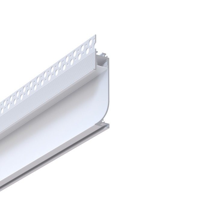 LED профіль "прихований плінтус" під шпаклівку з розсіювачем PC KLOODI KLP6518TR 3, 3м 