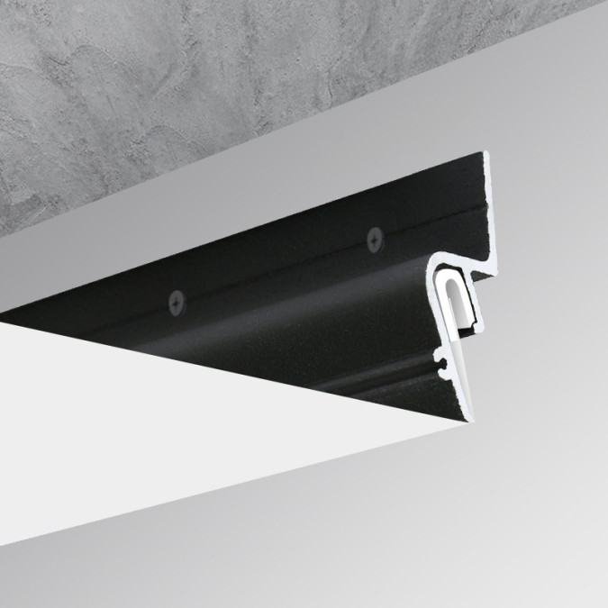 LED профіль для натяжної стелі KLOODI KLP NAT1538 3 BK, 3м