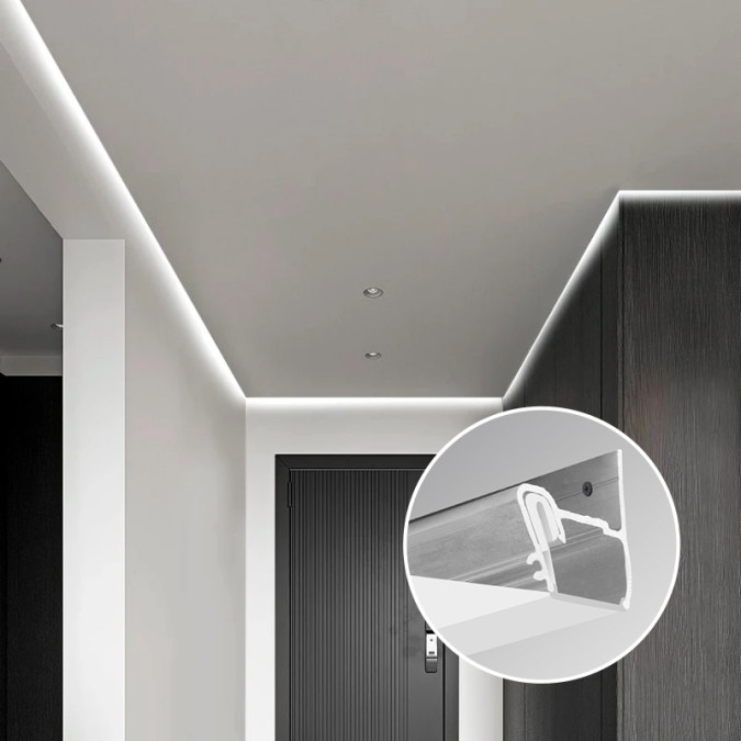 LED профіль для натяжної стелі KLOODI KLP NAT2731_3 ALU, 3м