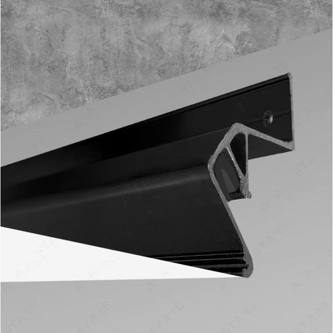 LED профіль для натяжної стелі KLOODI KLP NAT3042 3 BK, 3м
