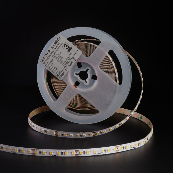 LED стрічка KLOODI KD2835-120-8.6W-4К-24V 8.6W 120LED 4000K 810LM IP20 24V