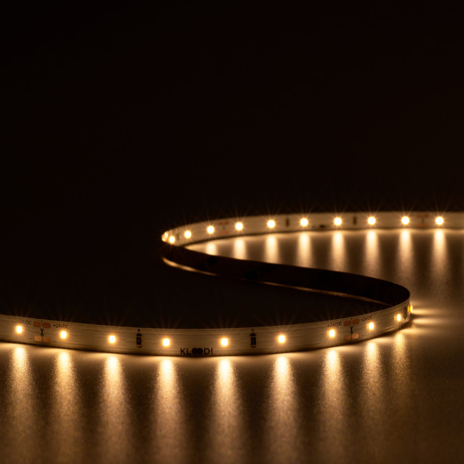 LED стрічка KLOODI KD2835-60-4.8W-3К-24V 4.8W 60LED 3000K 375LM IP20 24V 