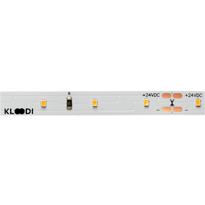 LED стрічка KLOODI KD2835-60-4.8W-3К-24V 4.8W 60LED 3000K 375LM IP20 24V 