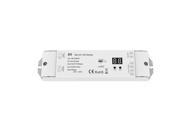 Дистанційний LED-контролер Skydance DV (DT5) 100-240VAC 2CH*20mA DALI 0/1-10V