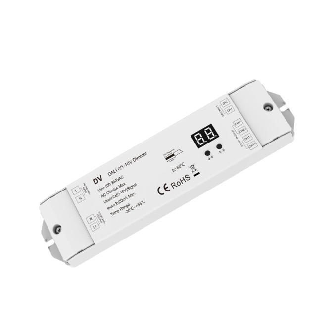 Дистанційний LED-контролер Skydance DV (DT5) 100-240VAC 2CH*20mA DALI 0/1-10V